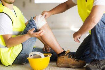 What should I do after being injured in a construction accident